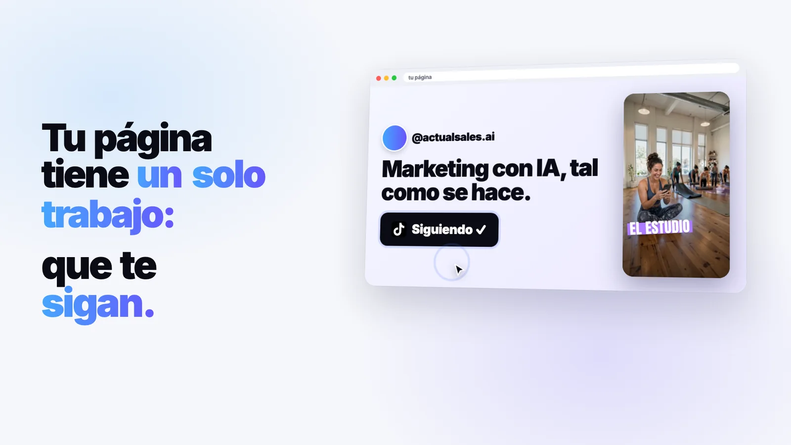 Una página para que te sigan