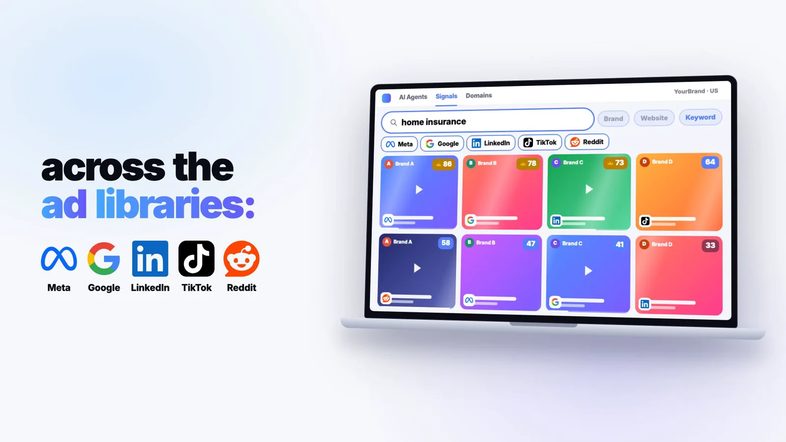 Search any brand, site or keyword